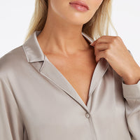 Long Premium Silk PJ Top