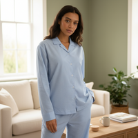 Lange Premium Gestreepte Pyjamatop