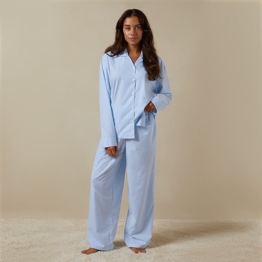 Long Premium Striped PJ Top