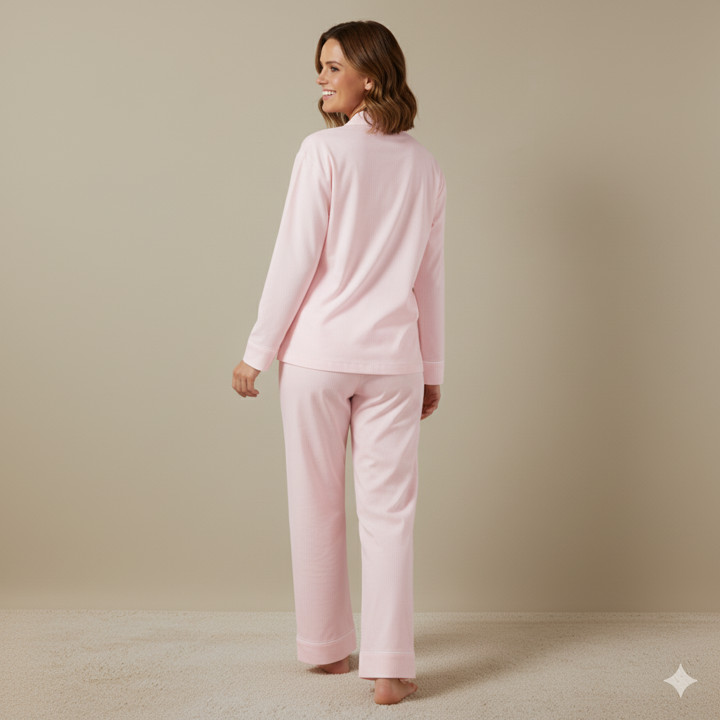 Long Premium Striped PJ Top