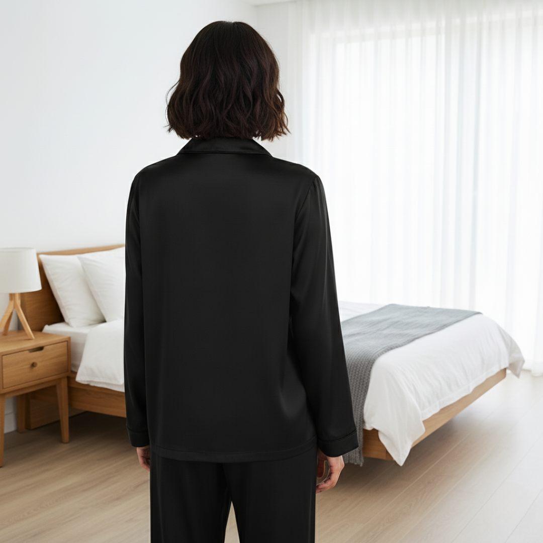 Lange Premium Zijden Pyjamatop