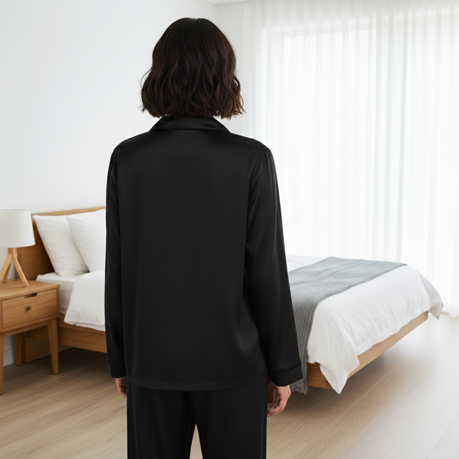 Lange Premium Zijden Pyjamatop
